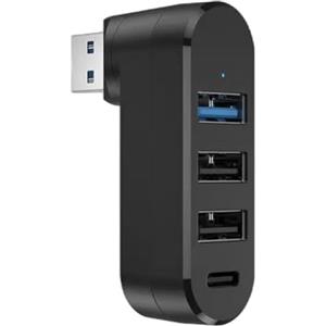 Goowafur Splitter porta USB per auto,Splitter porta USB 3.0 - Splitter USB per hub USB a 4 porte,Espansore multi porta USB Hub USB a 4 porte Splitter USB Espansore USB ruotabile per laptop, auto