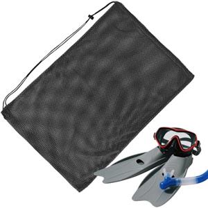 Wpsagek Borsa sportiva in rete, impermeabile, con coulisse, 68 x 48 cm, extra large, organizer per accessori per snorkeling, viaggi, nuoto, allenamento, pinne