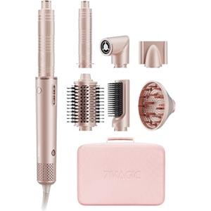 7MAGIC 7 in 1 Air Styler, Asciugacapelli Ionico, Spazzola Ad Aria Calda, Spazzola Lisciante, Arricciacapelli Automatico, Modellatori Multifunzione, Nessun Danno da Calore, con Custodia da Viaggio