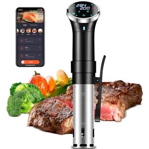 GOYERRNES Sous vide, roner cucina a bassa temperatura touchscreen 1100 watt di precisione, circolatore a immersione, fornello sous vide a bastoncino di precisione (WiFi) con funzione APP