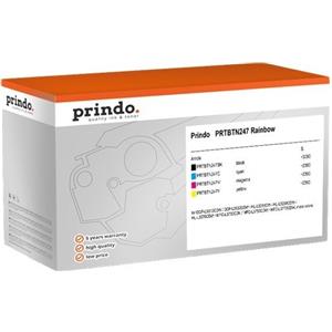 Prindo PRTBTN247 Rainbow Value Pack - Cartucce Originali Nero, Ciano, Magenta e Giallo