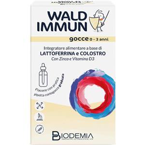 Waldimmun Gocce 0-3 Anni - Integratore Alimentare con Lattoferrina, Colostro, Zinco e Vitamina D3, Flacone da 20 ml