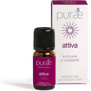 Purae Attiva - Sinergia di Oli Essenziali Tonificante e Vitalizzante, 10 ml