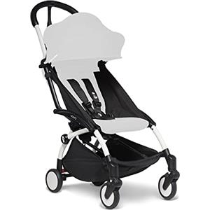 Babyzen Telaio per passeggino BABYEN YOYO2, Bianco - Tessuto non incluso - Include l'imbracatura a 5 punti, lo schienale reclinabile, i supporti della capottina, la tracolla e la custodia protettiva