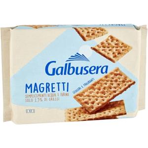 Generico Galbusera Magretti Cracker a Basso Contenuto di Grassi Saturi, Semplicemente Acqua e Farina Leggeri e Fragranti 380g