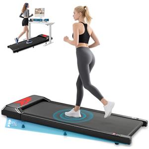 Romon Tapis Roulant Elettrico, Treadmill Salvaspazio, Tapirulan da Casa Mini Walking Pad Portatile per Camminata e Corsa con 3 Modalità di Velocità, Telecomando e Display LED, Capacità 120kg