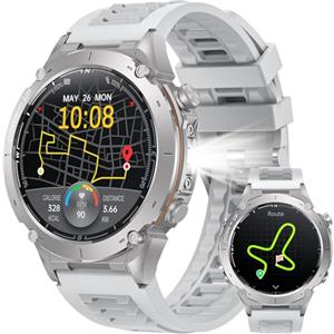 NONGAMX Orologio Smartwatch Uomo GPS Sport: 1.43" AMOLED Impermeabile Fitness Smart Watch Chiamate Bluetooth con 100+ Modalità Sportive Bussola Monitoraggio Sonno 730mAH Batteria Compatibile iphone Android