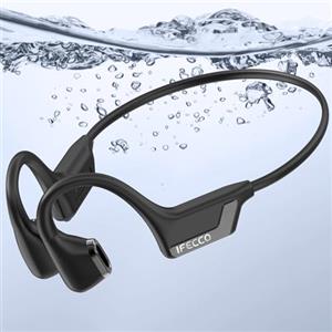 I love e iFecco IFECCO Cuffie Conduzione Ossea Nuoto, IPX8 Impermeabili Auricolari Piscina Nuoto Bluetooth 5.4, Cuffie Subacquee con Lettore MP3 da 4G, Wireless Auricolari per Nuoto, Corsa, Ciclismo, Surf