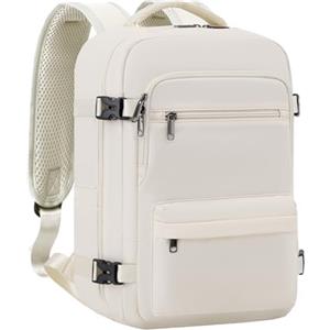COOLIFE Bagages Cabine 40x20x25 Pour Ryanair Sac de Voyage, Sac a Dos Voyage Cabine Avion Bagage à Main Femme Homme 20L Sous Siege Bagage Sac De Voyage (Bianco, 40 x 20 x 25cm-20L)