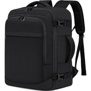 ENZOSUM Zaino 40x30x20,Bagaglio a Mano 40x30x20 per Ryanair Wizz Air Eurowings EasyJet,24L Piccolo Borsa da Cabina per Vueling Zaino da Viaggio Donna Uomo,Zaini Porta PC Scuola Trekking Lavoro,Nero