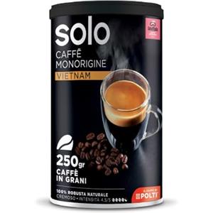 SOLO - Caffè Monorigine Vietnam, Caffè in Grani Tostati, 250 g, 100% Robusta Naturale