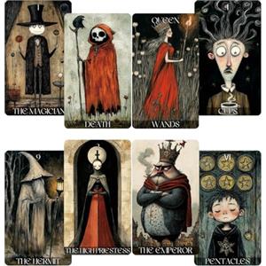 LIGHTOF JUSTICE Carte dei tarocchi Daydream per principianti, mazzo di tarocchi stile surreale da sogno, carte di predizione della fortuna