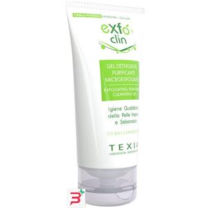 Texia Exfo Clin Gel Detergente Purificante Microesfoliante 150 ml per pelle acneica