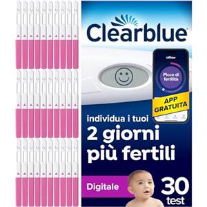 Clearblue Test di Ovulazione Clearblue Digitale, Può aiutarti a rimanere incinta, 1 Portastick Digitale e 30 Sticks