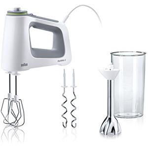 Braun HM 5107 WH, 750 W, Acciaio Inossidabile, 9 velocità, Bianco