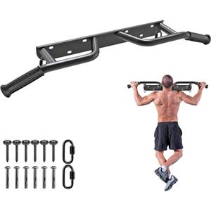 SELEWARE Barra per trazioni da porta (Nero, C: Sbarra per trazioni a muro con 2 anelli)