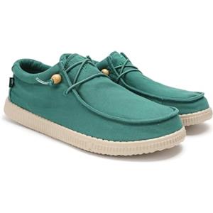 WALK IN PITAS | WP150 WALLABI Washed | Mocassini Uomo per L'Estate | Scarpe da Barca Estive | Sportive | Sneakers | Scarpe da Pitas | Verde 44