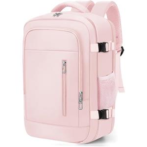 OTAHGK Bagaglio a Mano 40 × 20 × 25 per Ryanair, Zaino da Viaggio Sotto il Sedile Aereo Borsa da Cabina Voli Zaini Casual Valigia Ufficio Scolastico Lavoro Borse Adatto a Laptop da 14 pollici-Rosa