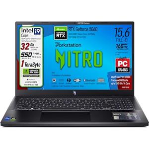 acer Notebook, Intel Core i9-13900H, fino a 5,4GHz, NVIDIA GeForce RTX 5060 8Gb GDDR7, RAM 32Gb, SSD pci nvme da 1Tb, 15.6 FHD IPS 165Hz, Wi-Fi 6e, Thunderbolt 4.0, Win 11, ready to use