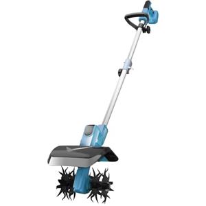 HOIIME Motocoltivatore a batteria, motocoltivatore a batteria Makit 18 V, coltivatore con larghezza di lavoro 20 cm, profondità di lavoro 15 cm, motocoltivatore a batteria per coltivazione di olio