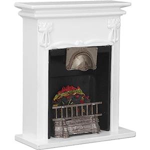 Srliya Caminetto per Casa delle Bambole 1:12 Vivido Artigianato in Miniatura Dettagli Squisiti Materiale Premium con Caminetto in Miniatura Giocattolo per Modelli Splendidi della Casa