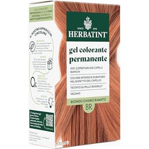 Herbatint Gel Colorante Permanente per Capelli 8R Biondo Chiaro Ramato - 170 ml | Senza Ammoniaca, 100% Copertura Capelli Bianchi | per Pelli Sensibili, con 8 Estratti Naturali Bio