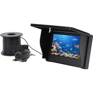 VBESTLIFE Fotocamera per Pesca Subacquea, Telecamera Portatile per Ecoscandaglio 1080P HD LED Fotocamera Impermeabile con Ampia Visuale di 220° e Monitor da 4,3 Pollici per Pesca in Kayak