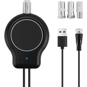 Huudngeje Installazione Rapida Amplificatore di Segnale Amplificatore di Segnale Digitale HDTV per Esterni o Interni Amplificatore di Segnale per Antenna TV HD FM DVB Alimentato Tramite USB 32DBI