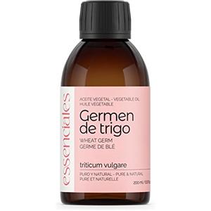 Essenciales - Olio Essenziale di Germe di Grano, 100% Puro e Naturale, 200 ml | Olio Essenziale di Triticum Vulgare, 1º Spremitura a Freddo