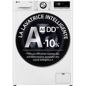 LG F2R7S09TSWC Lavatrice 9kg AI DD, Classe A-10%, 1200 giri, TurboWash, Vapore,Wi-Fi