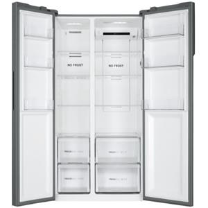 HAIER, Frigorifero Side by Side, Total No Frost, Capacità Netta 528 lt, Classe E, Argento Fine - HSR3918ENPG
