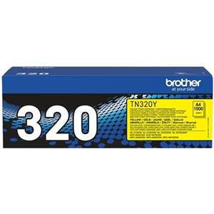 Brother TN-320Y Toner Giallo Originale - 1500 Pagine, Compatibile con DCP-9055CDN, HL-4150CDN, MFC-9460CDN e altri