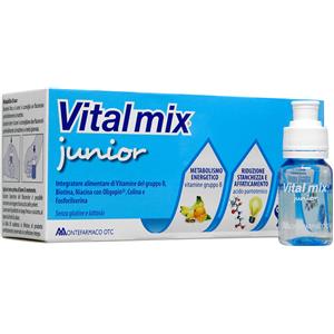 Montefarmaco Vitalmix Junior - Integratore Alimentare con Vitamine B e Magnesio, 12 Flaconcini da 12 ml
