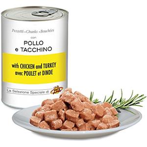 Pet's Planet Pezzetti con Pollo e Tacchino per Cani e Gatti, 405 g.