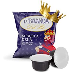 La Bevanda del Re - 40 Caffitaly Capsule Compatibili con Caffitaly Macchina Caffe, Miscela DEKA', Cialde Caffitaly Gusto Delicato, Capsula da 7,5G, 350G