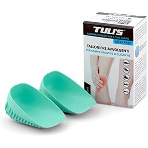 SANICO Tuli's Talloniere per Tallonite - Talloniera Gel Classica per Scarpe - Termica Multistrato, Assorbe Urti - Allevia il Dolore al Tallone, alla Fascia Piede e alla Tibia - 15x9x0.1cm, Small Size