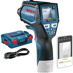 Bosch Professional 12V System Termometro a infrarossi GIS 1000 C,senza batteria e caricabatteria, con funzione app, intervallo di temperatura da -40 °C a 1000 °C, L-BOXX