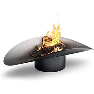 höfats - ciotola ELLIPSE - caminetto funzionale e griglia - per terrazza e giardino - Acciaio corten con effetto ruggine