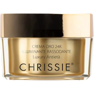 Chrissie Crema Oro 24K - Crema Illuminante e Rassodante con Acido Ialuronico e Peptidi, 50ml