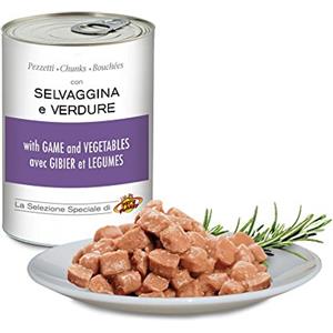 Pet's Planet Pezzetti con SELVAGGINA e Verdure per Cani e Gatti, 1,230 kg