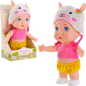 Miunana 6 Pollici 20 CM Bmabola Neonato Bambolotti Amici Degli Animali in Vinile Bambole Piccole Giocattolo Bamboline Baby Doll per Bambini Ragazzi (Pecora)