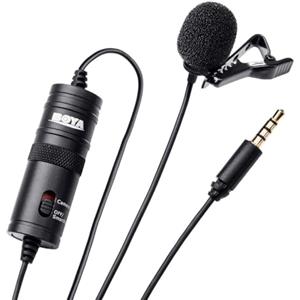 BOYA BY-M1 3,5 mm Electret microfono a condensatore viene fornito con adattatore da 1/4per smartphone, DSLR, videocamere, registratori audio, PC ecc.