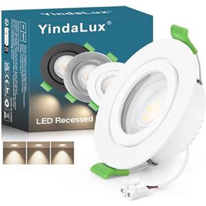 YindaLux 1x Faretti da incasso 230V 5W IP65 4000K, GU10 Faretti led soffitto Bianco, Diametro Foro Ø68-80mm, Faretto led da incasso per cartongesso, cucina, Non dimmerabile