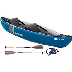 Sevylor Adventure Kit Kayak Mare Gonfiabile, 2 Posti, 314 x 88 cm, Incluso Pompa a Pedale e Pagaia