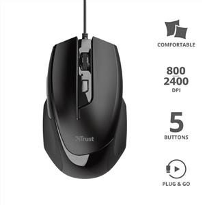 Trust - Voca Comfortable Mouse-black