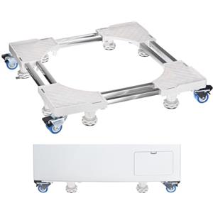 QUARKZMAN Supporto per Mini Frigorifero con 4 Ruote Bloccabili e 8 Piedi Robusti, Base Regolabile per Lavatrice con Carrello da 20,4-28,3 per Lavatrice, Asciugatrice, Frigorifero