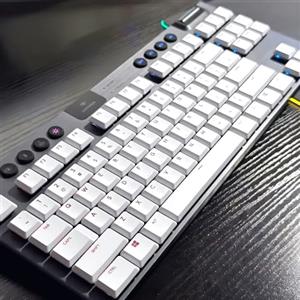 XIHAC Set completo di 111 tasti antiscivolo compatibili con tastiera meccanica da gioco Logitech G813/G815/G913/G915 TKL RGB (layout USA, bianco)