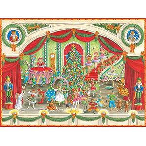 Caspari Entertaining with Caspari Paper Christmas - Calendario dell'Avvento, Motivo: Danza Classica, Motivo 3D in Rilievo, Multicolore