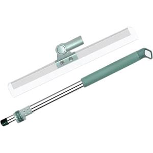 Generic Scopa in silicone con manico telescopico, scopa da cucina per la pulizia della casa, multi-pavimento per bagno, piastrelle, , docce e di animali domestici, in silicone resistente per polvere