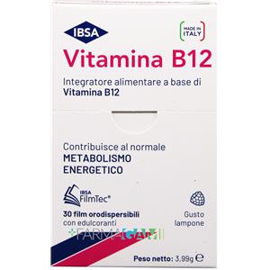 Vitamina B12 Ibsa Integratore Stanchezza Fisica e Mentale 30 Film Orodispersibili